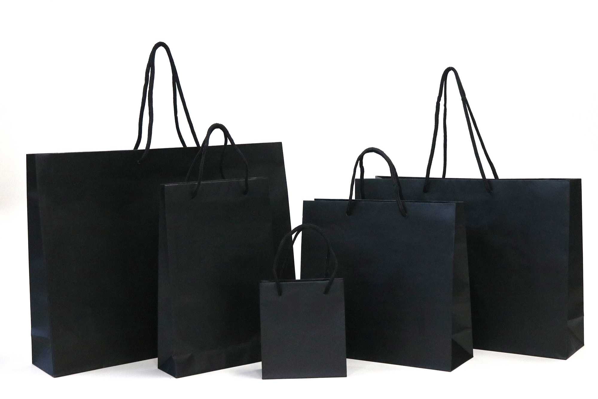 【Sale!! 10%OFF】紙袋 ブランド系 マットブラックLの商品イメージ写真です。